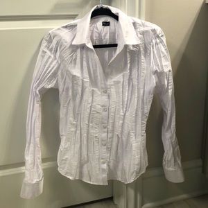 Beluva white crinkle blouse